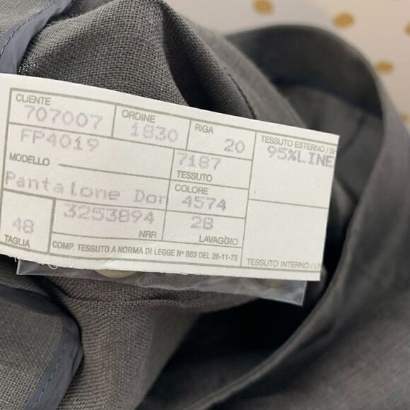 𝅺GIORGIO Armani Borgo 21 Black Label Linen Pants 12 - Picture 6 of 7